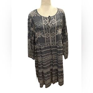 Johnny Was Elegant Gray embroidered Women's size XXL